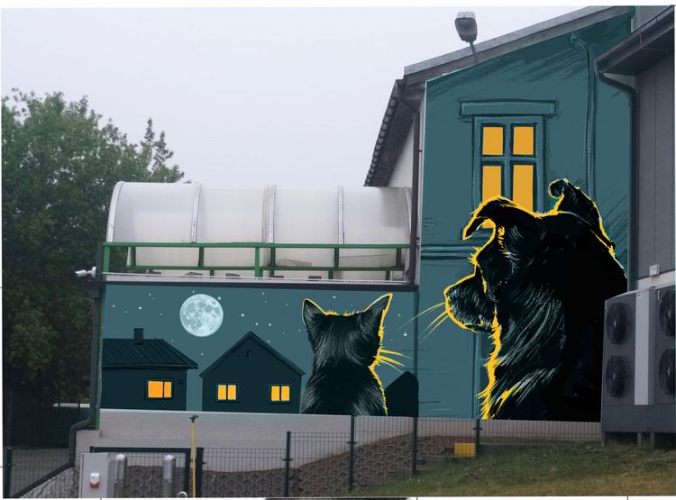 kliknij aby przeczytać pełną treść Nowy mural dla czworonożnych przyjaciół