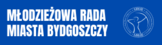 Biały napis na niebieskim tle